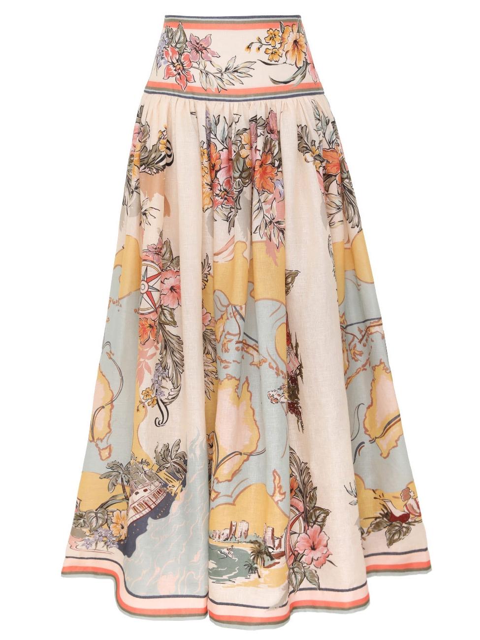 Bloemen-print Rok + Top
