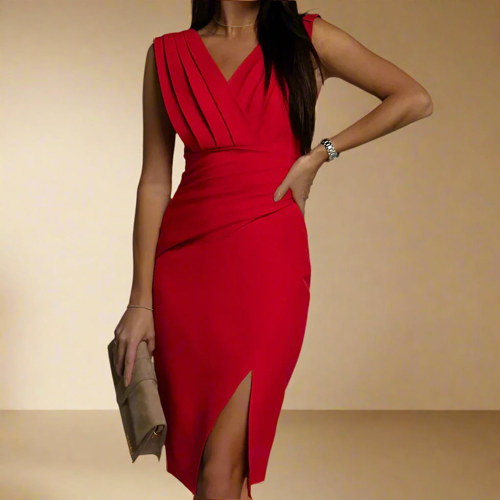 Elvarya™ | Elegante jurk met split | Nu 75% korting