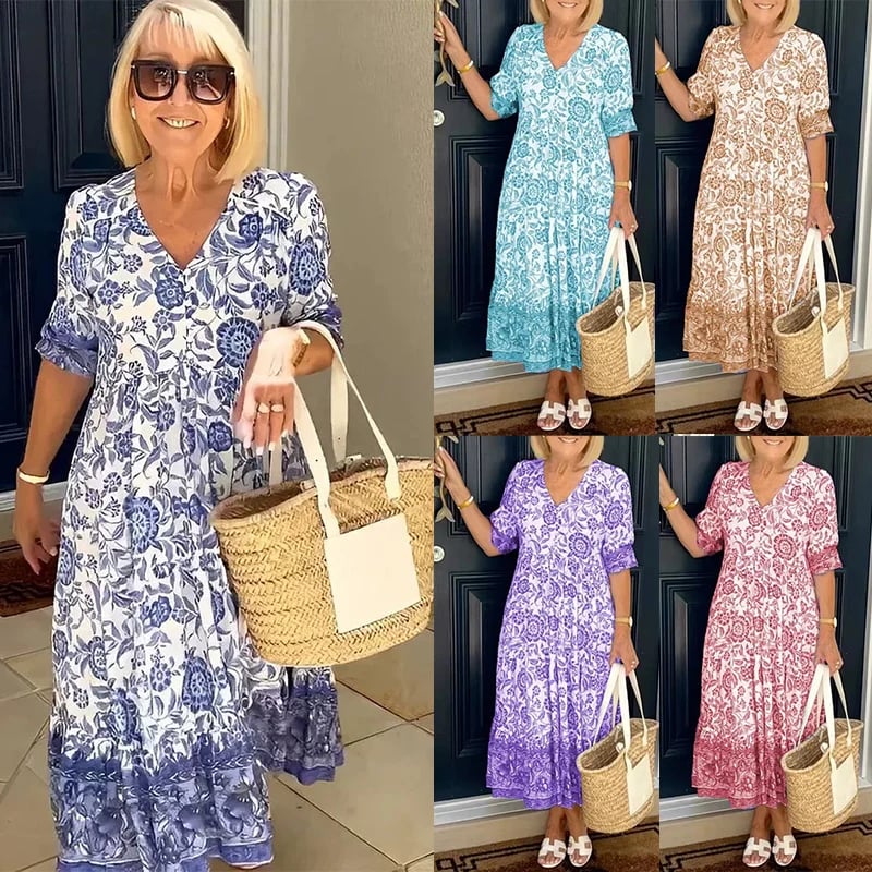 Elvara™ | Maxi-jurk met V-hals