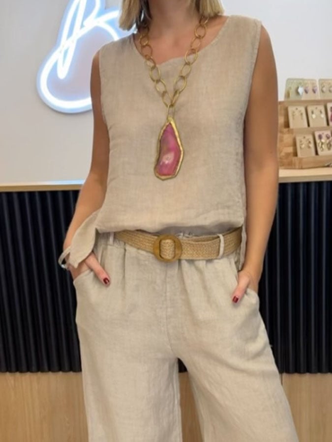 Zanira™ | Mouwloos Twin Set